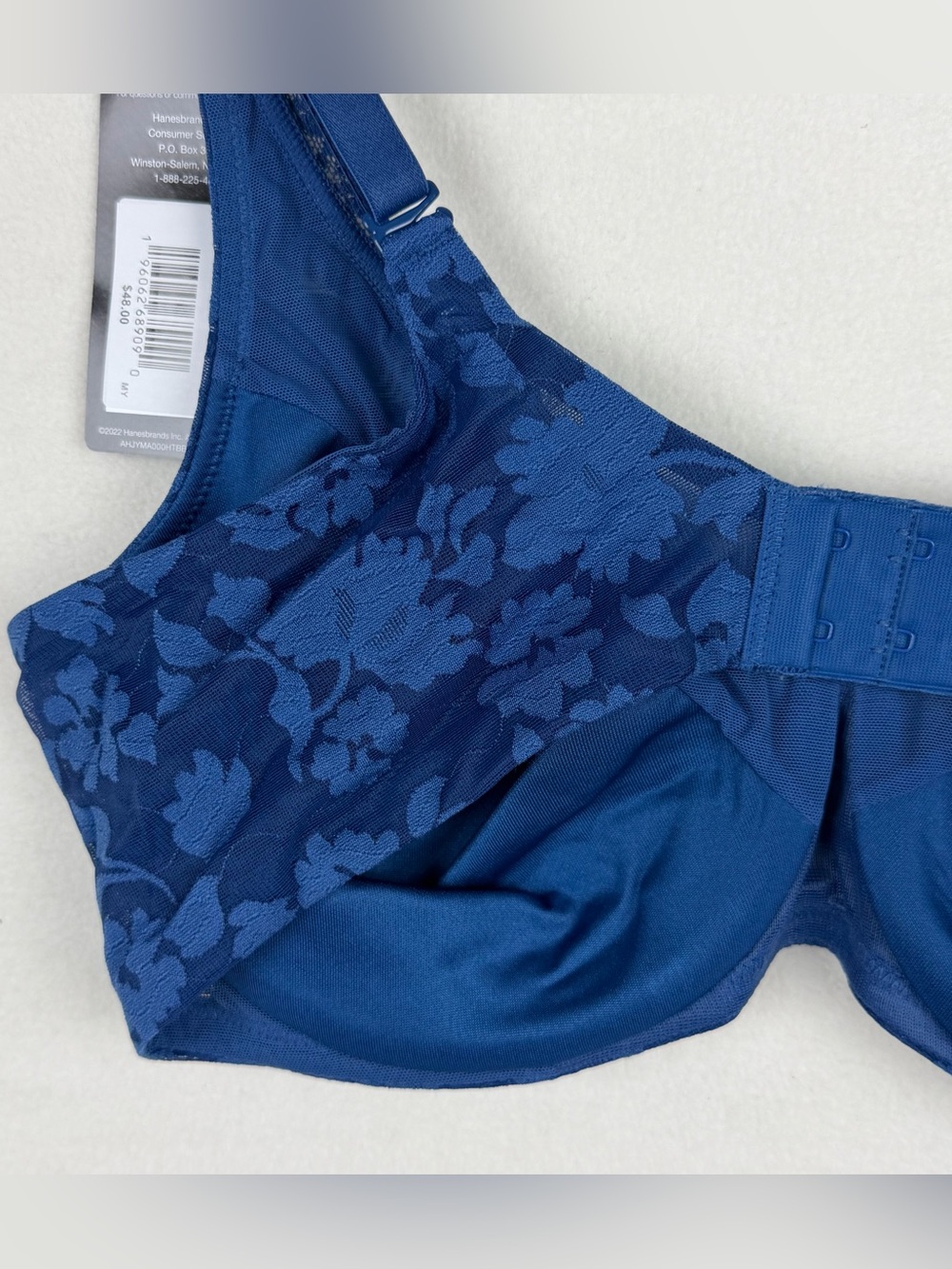 Bali Passion for Comfort Smooth Lace Convertible Underwire Bra DF6590 Blue 36C - Picture 9 of 10